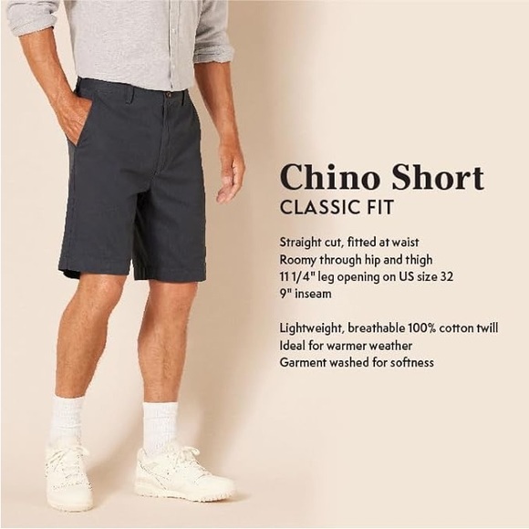 Amazon Essentials Other - 🔸4XHP!🔸NWT Amazon Essentials | Classic-Fit 9" Chino Short